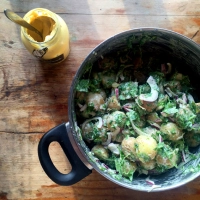 Summer coriander potato salad