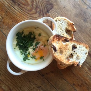 Potted Swiss Cheese Eggs