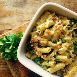 Rigatoni Cheese with Kale 