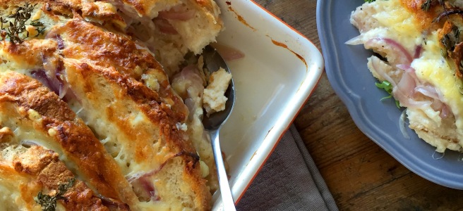 Savoury Bread & Butter Pudding