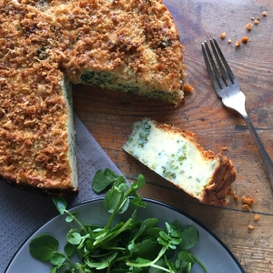 Broccoli & Cheese Potato Cake 