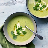 Pea and basil soup