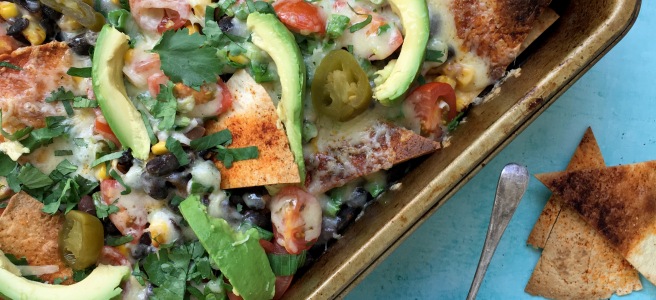 Healthy-ish loaded nachos
