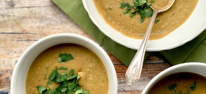 Thai green lentil soup
